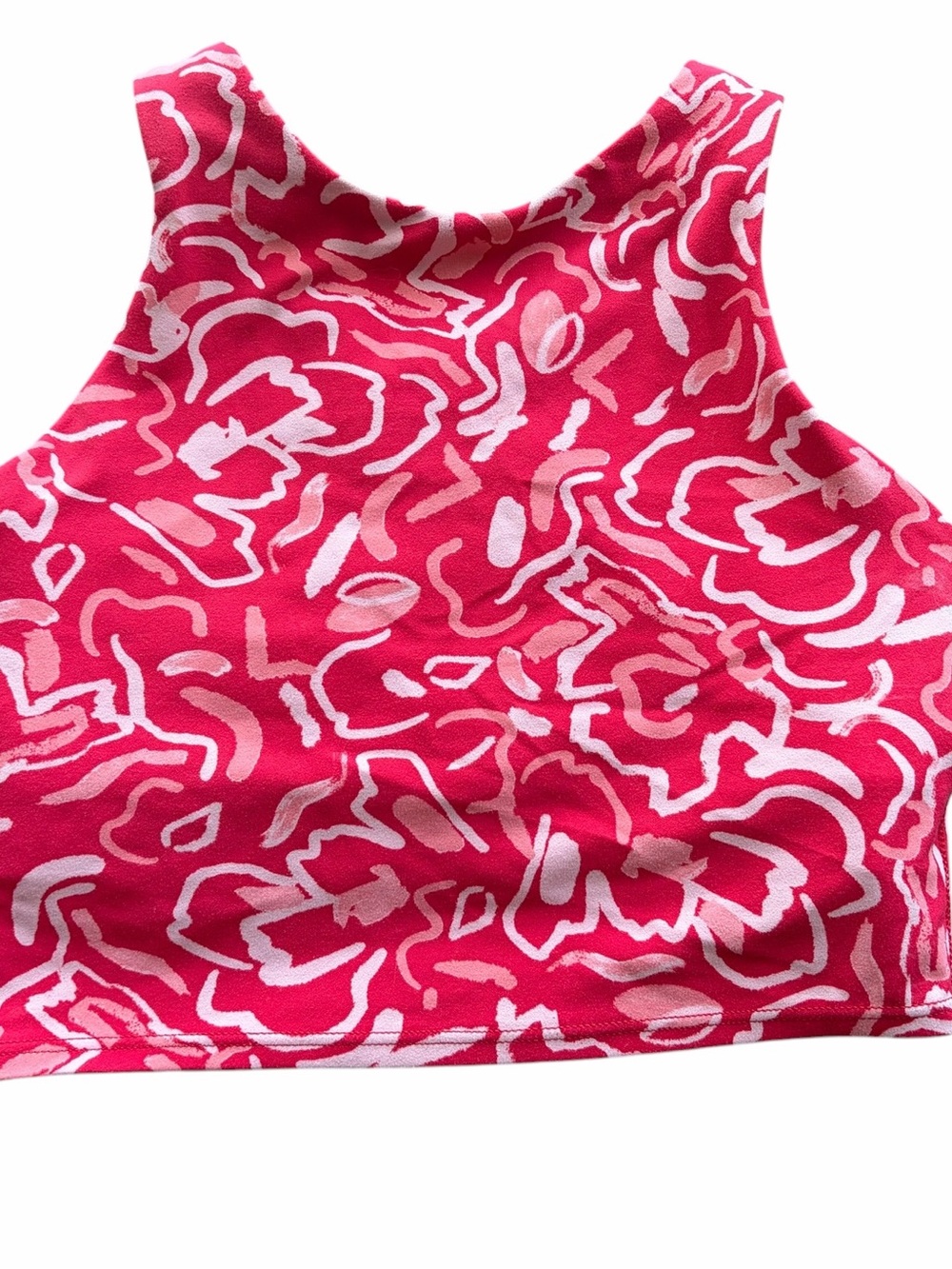 Women’s Athleta High Neck Sports Bra - Red Print